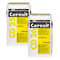 Ceresit CD 25/CD 26. Мелкозернистая смесь (толщина слоя 5-30 мм) / Крупнозернистая смесь (толщина слоя 30-100 мм)