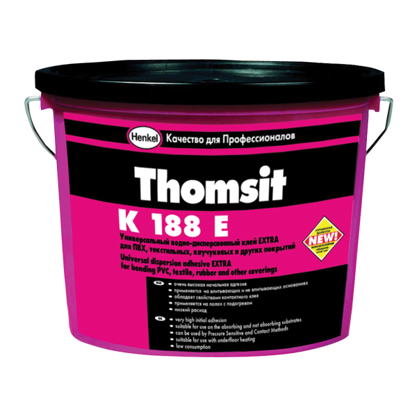 Thomsit K 188E Extra. Контактный водно-дисперсионный клей для ПВХ и каучуковых покрытий
