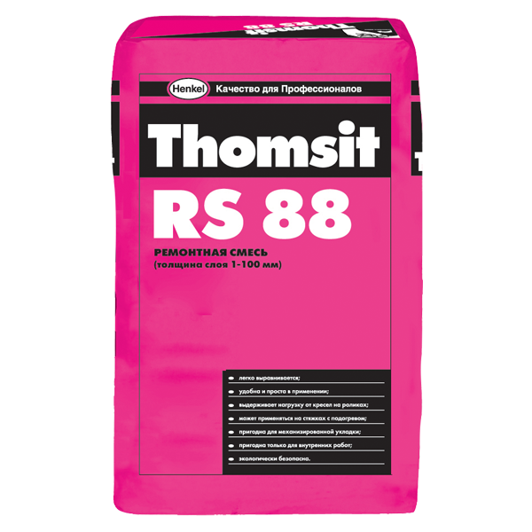 Thomsit RS 88. Ремонтная смесь для внутренних работ (толщина слоя от 1 до 100 мм)