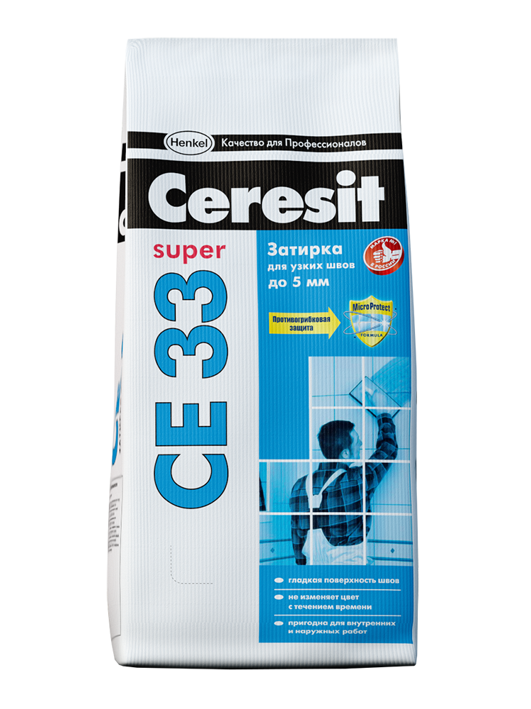 Ceresit СЕ 33 Super. Затирка для узких швов (до 5 мм)
