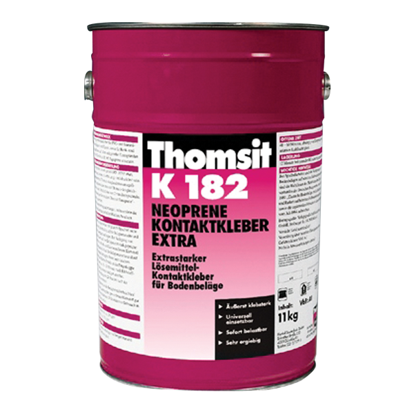 Thomsit K 182 Extra. Контактный растворный клей для ПВХ, каучуковых, пробковых и других покрытий